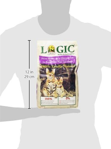 Nature's Logic Feline Chicken Meal Feast Cat Food - High-Protein Dry Food for Cats, 100% Natural Nutrition with Probiotics & Prebiotics - All Life Stages - Rabbit, 3.3lbs