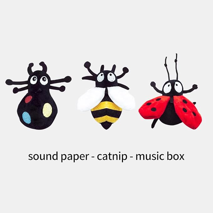 Cat Toys for Indoor Cats Satisfy Cat's Natural Hunting Instinction Catnip Soft Interactive Chirp Toys for All Breeds Indoor Cats, 3pcs (3 Pack)