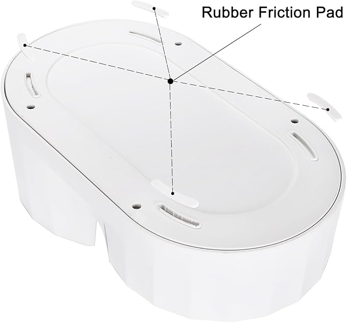 RIZZARI Automatic Gravity Pet Waterer: 7L White Stainless Steel Water Dispenser - Large Capacity Water Feeder for 25-35 LB Senior Dogs with Spinal Issues - for Living Room Bedroom