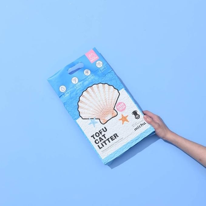 Tofu Cat Litter Natural Clumping Tofu Cat Litter, Fast Clumping and Easily Scoop-able 5.5lb/88oz 5 Scents - Ocean Fresh, 3 Pack