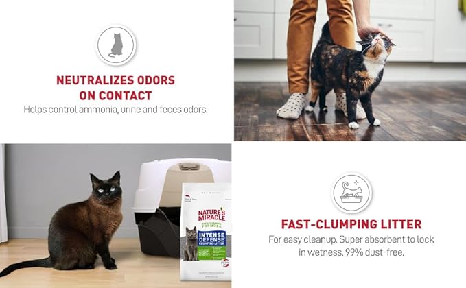 Nature's Miracle Premium Clumping Corn Cob Litter, Tough Odor Bio-Enzymatic Formula, Dust Free, 18lb (2 pack)