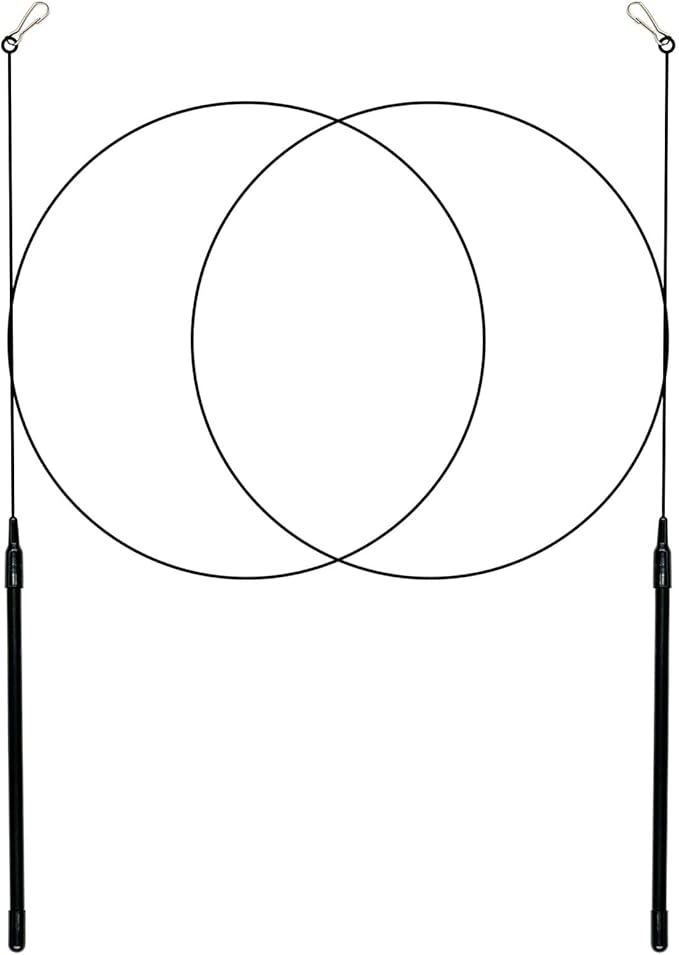 ROSAUI Interactive Cat Teaser Wands - Set of 2 | Bendable Steel Wire | Versatile and Fun Cat Toy Accessories