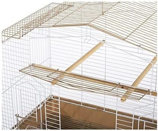 Global Greatness Bird Cage with Spacious Interior, Durable Metal Construction, Elegant Design, and Functional Features for Birds Brown