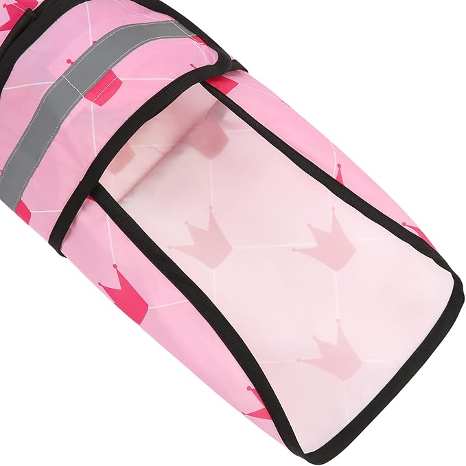 HDE Dog Raincoat Jacket Reflective Adjustable Hooded Pet Poncho Rain Coat with Leash Hole for Small to X-Large Dogs Princess - S