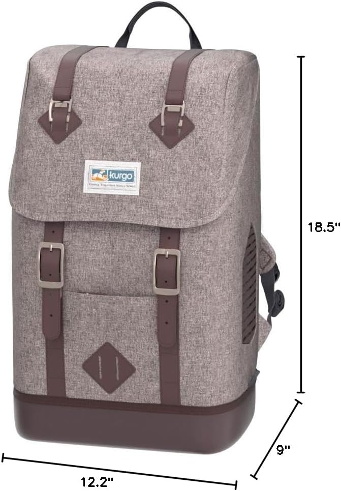 Kurgo Dog Carrier Backpack for Small Pets - Hands-Free Pet Travel Backpack - Armorsole Base - Convertible Backpack to Carrier - Rugged Pet Backpack - Heather Grey