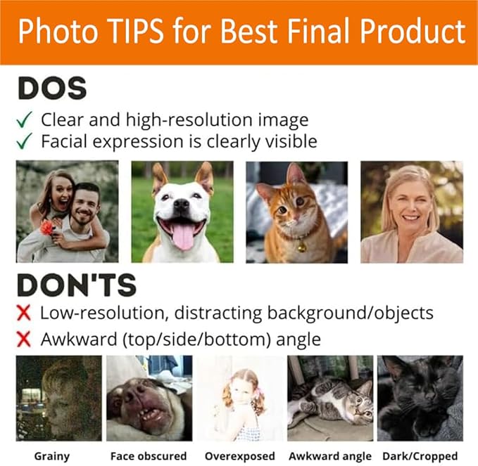 Personalized Dog Memorial Gifts for Loss of Dog, Custom Photo Pet Stone, Personalized Memorial Gifts for Pet Loss, Gift for Cat Lovers, Stones for Dogs, Cemetery Decorations for Grave Q5