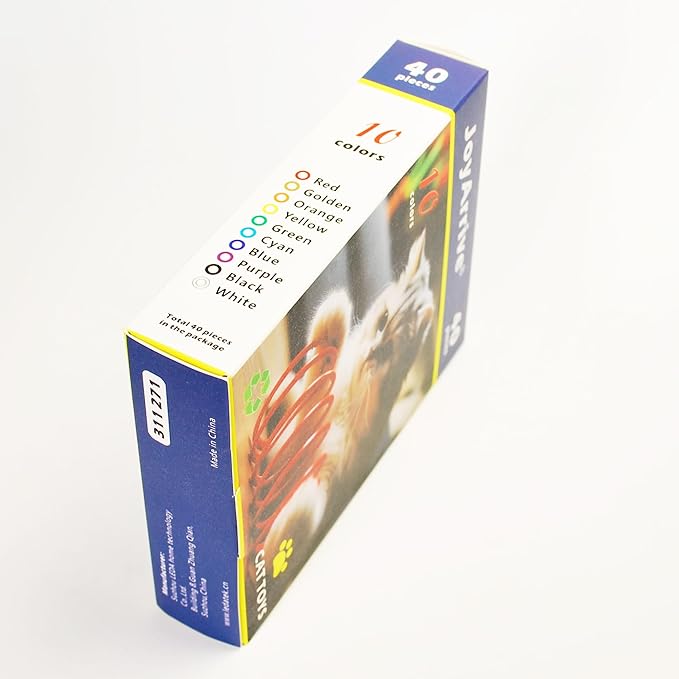 40Pcs 10 Colors Box Stored Springs for Indoor Cats, Cats Coil, Cat Interactive Toys, Cat Swatting Toy, Self-Play Toys, Hunting Toy, Kitten Spring