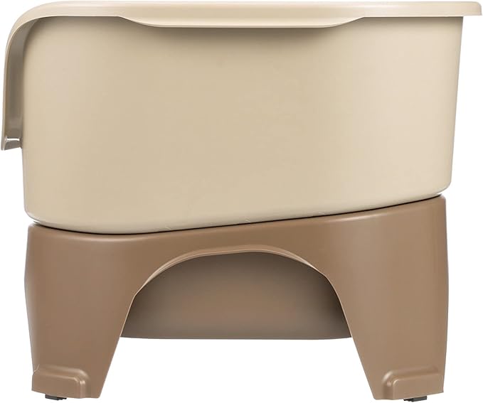 Neater Feeder Express Mess Proof Dog Bowls Elevated for Medium to Large Sized Breed, No Spill Raised Dog Food Bowl Stand, Stainless Steel Food and Water Bowl Set, Pet Dish Feeding Station, Cappuccino