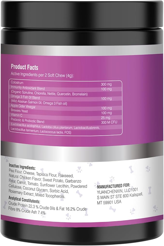 Dog Allergy Chews 200ct - Dog Allergy and Itching Skin Relief Anti Itch Aller Immune Bites for Dogs licking Itching Paws Treatment Itchy Relief Chew Probiotics Vitamins for Skin and Coat Allergies