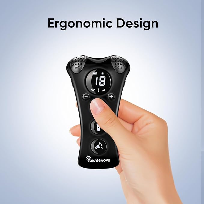 Adjustable Ultrasonic Dog Trainer β World's First Variable Frequency Pet Behavior Corrector with 10 Level Ultra Sound, 18 Dog Whistles, Anti-Bark Strobe Light, Humane Dog Deterrent (Black)