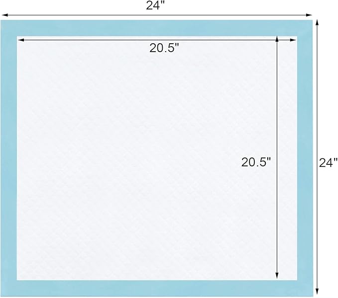 Large Pet Training and Puppy Pads Pee Pad for Dogs 24"x24"-80 Count Super Absorbent & Leak-Proof