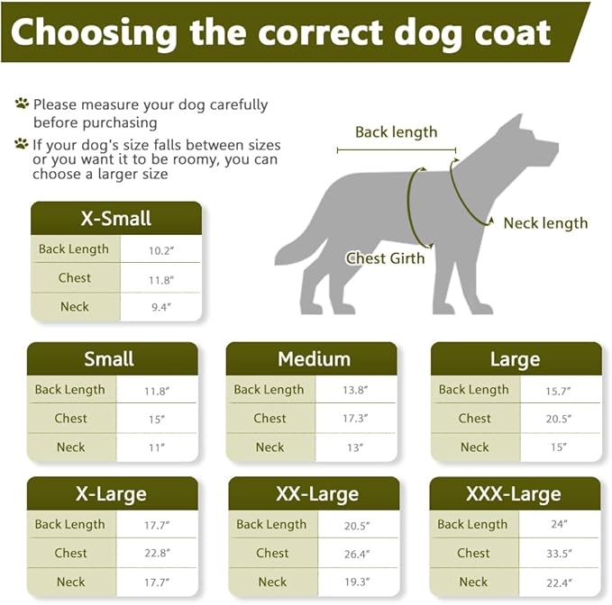 Fleece Hoodie, Windproof Waterproof Coat, Winter Warm Jacket, Cold Weather Pet Apparel Clothes Vest for Small Medium Large Dogs (M, Green)