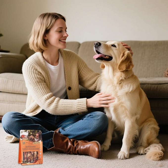 Dog Treats, Chicken Duck Wrapped Cod Skin Sticks for Dogs, Healthy Fish Dog Snacks Rich in Omega 3, Rawhide-Free Long Lasting Dog Jerky Traning Treats for Small Medium Large Breeds,10.58 oz