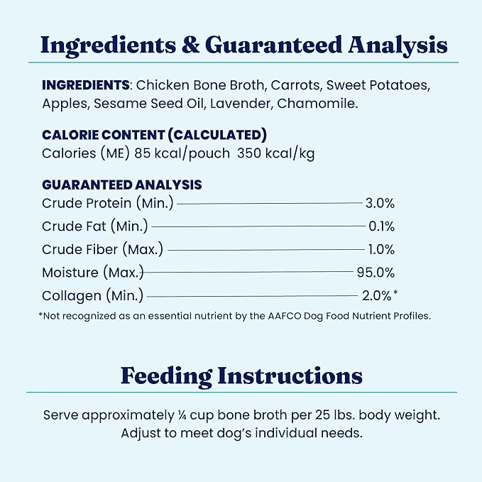 Solid Gold Chicken Bone Broth for Dogs - Limited Ingredient Bone Broth Dog Food Toppers for Picky Eaters with Collagen & Superfoods - Dog Gravy Topper for Dry Food - Gut Health & Hydration - 12 Pack