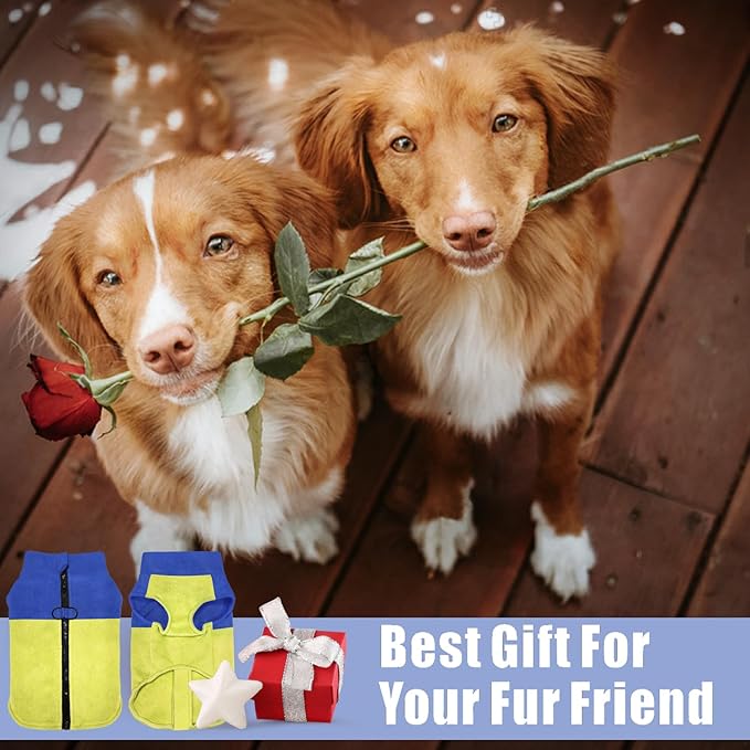 Idepet Dog Fleece Vest Sweater Zip Up Warm Pullover Dogs Jacket with D-Ring Leash Winter Cold Weater Coat Pet Sweatershirt Clothes Hoodie for Small Medium Dogs Boy Girl (Blue/Green, L)