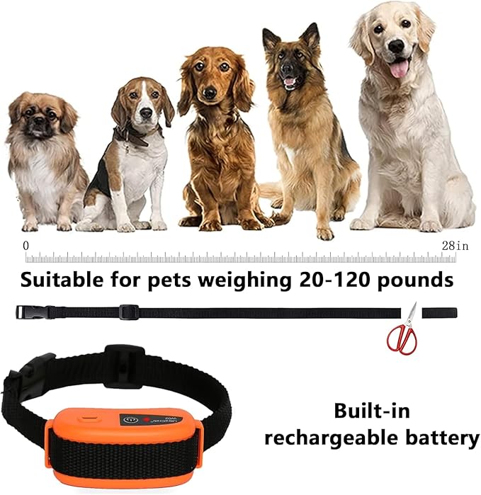 Indoor Pet Barrier for Home,Keeps Areas Off Limits,Dog Home Proofing, Waterproof/Rechargeable/Beep/Static Training Collar,Wireless Electric Fence,1 Dog Orange Kit