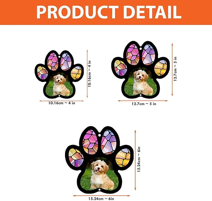 Personalized Hand Dog Wind Chimes Sun Catcher, Dog Memorial Winds Chime, Pet Loss Wind Chimes Sun Catcher, Gifts for Dogs Lovers, Sympathy Pet Winds Chime 2