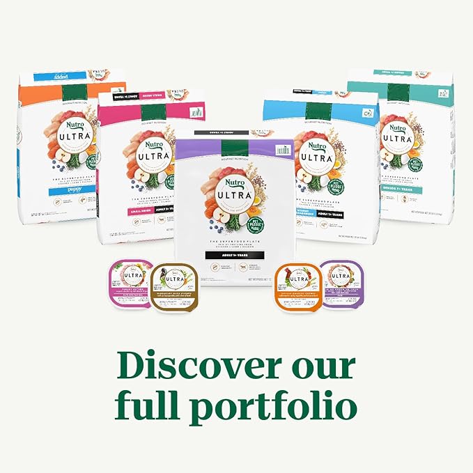 Nutro Ultra High Protein Dry Puppy Food, Trio of Proteins from Chicken, Lamb and Salmon, 27 lb Bag