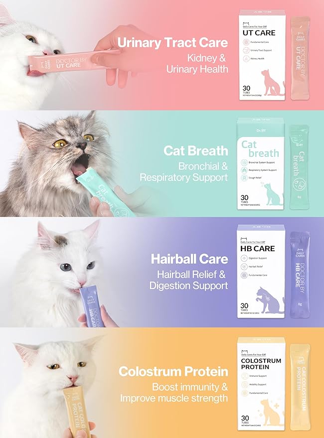 Doctor By UT Care Cat UTI Kidney Support Urinary Supplement Cranberry Treatment for Cats Renal Health with Pacran, Quercetin, Taurine lickable Formula Individually Packaged (1 Pack)