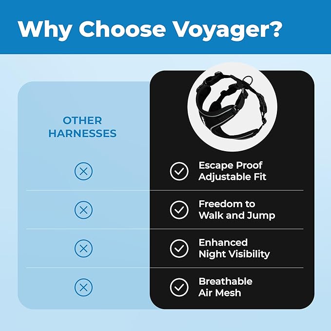 Voyager Escape Proof Cat Harness and Leash Set with Reflective Stitching, Neoprene Handle 5ft - Supports Small, Medium and Large Cats, Kittens for Walking by Best Pet Supplies - Black, XXXS