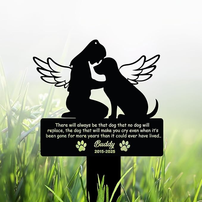 Custom Dog Grave Markers Outdoor | Personalized Pet Graveyard for Pets Owners | Best Memorial Gifts for Your Furry Friends Passed Away | Personalized Pet Grave Markers Dog Memorial Headstone