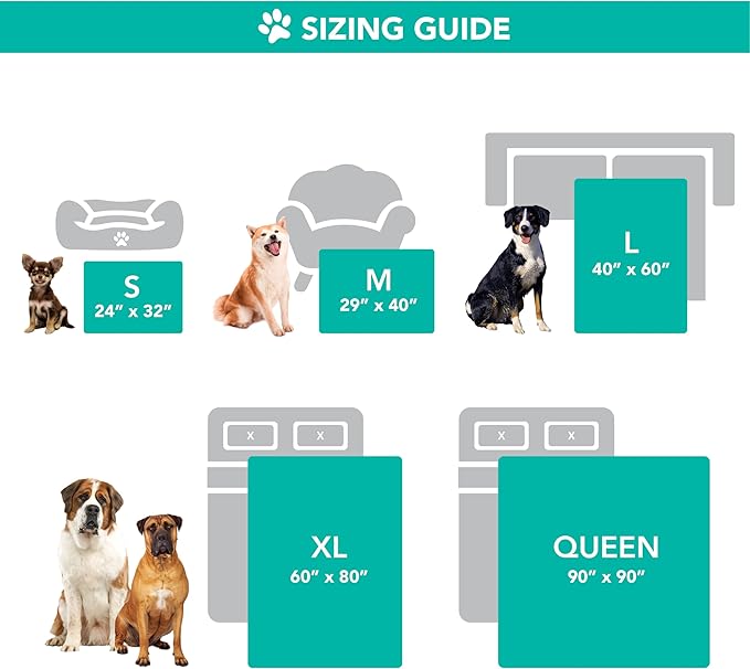 PetAmi Waterproof Dog Blanket, Leakproof XL Pet Blanket for Large Dogs, Furniture Sofa Couch Cover Protector, Fleece Cat Throw Bed Crate Kennel, Reversible Washable Soft Plush, Twin 60x80 Black Gray