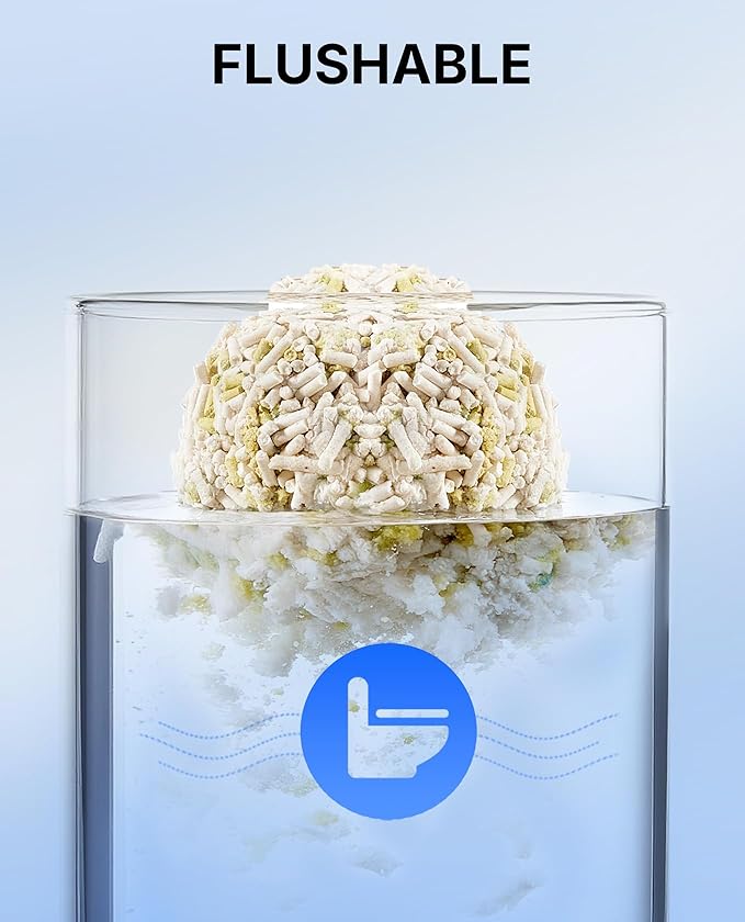 PETKIT 2025 New Urine Monitor Litter, pH Detection Tofu Litter, Superior Clumping 100% Natural Ingredients Plant Cat Litter, Dust-Free and Odor Control, Non-Sticky, Easy Scooping (5.2lb×3bags)