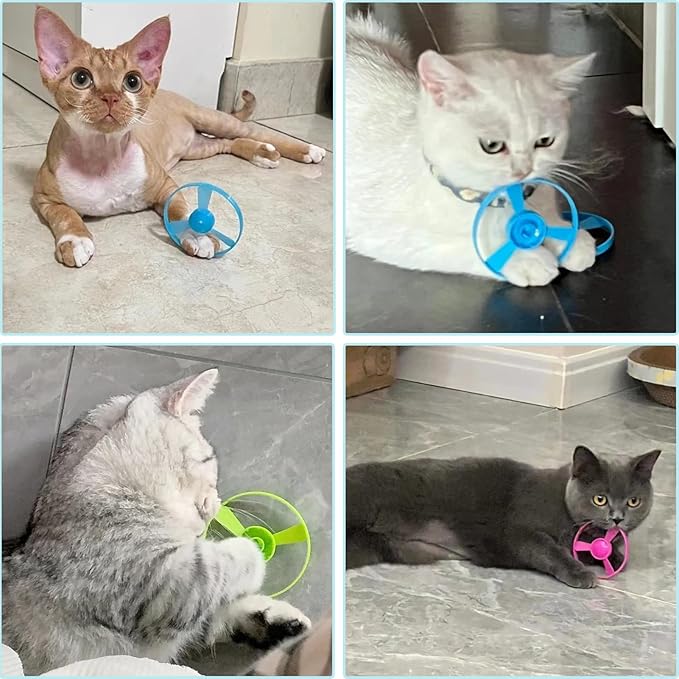 Cat Fetch Toy, Interactive Flying Cat Toy with 48 Propellers, Toys for Training Hunting Chasing(only Flying Propellers)