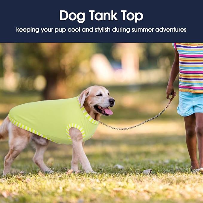 IECOii 2Pack Dog T-Shirts for Large Dogs | Breathable & Lightweight Fabric, Easy-On Design for Doberman, Machine Washable, Pink+Green, 4XL