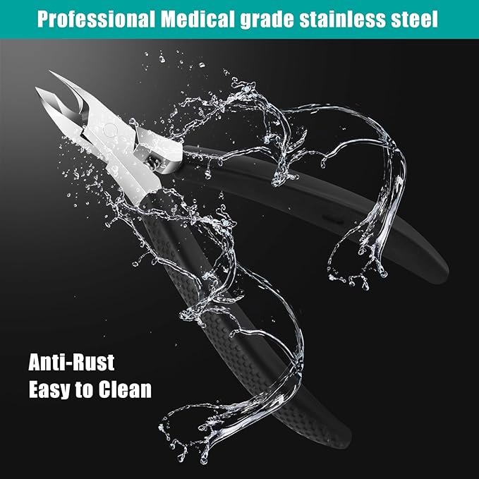 Cuticle Trimmer,4mm Jaw Extremely Sharp,Cuticle Clippers for Nails with Silicone handle, Non-Slip,Professional Steel Cuticle Cutter,Trimmer Dead Skin Remover Stainless Cuticle Remover Tool