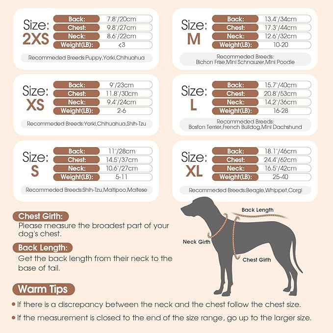 Dog Sweater Dress Plaid Knitwear for Small Medium Dogs Warm Puppy Pet Turtleneck Stretch Pullover Cute Fall Winter Vest Clothes with Leash Hole for Christmas (Coffee, 2XS)