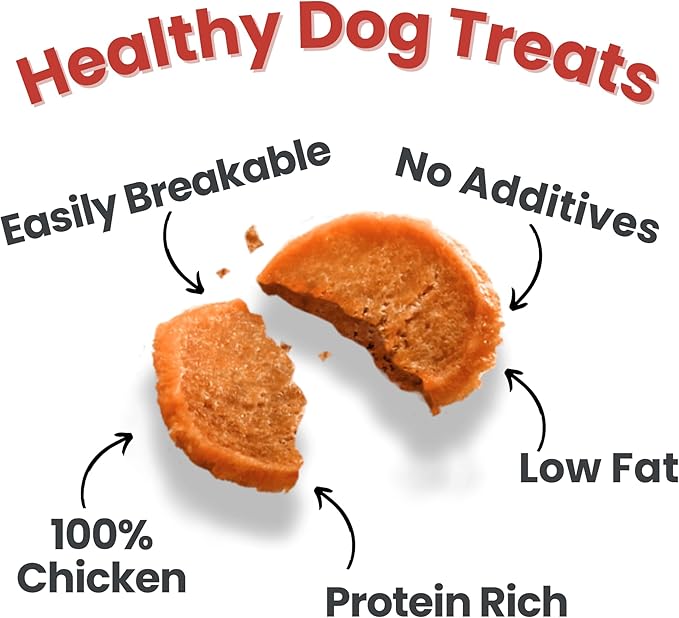 Farm To Pet - Dog Training Treats - Chicken Chips, Single Ingredient - 4 oz, Lean, All Natural, Healthy Dog Treats for Small, Medium, Large Breeds, & Puppies, Made in USA