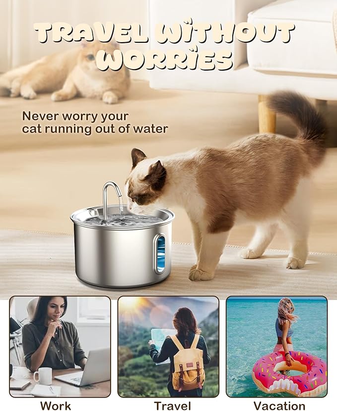 6 Packs Replacement Filters for Cat Water Fountain, Filters & Sponges with Activated Carbon, Ion Exchange Resin, Compatible with Automatic Water Fountain