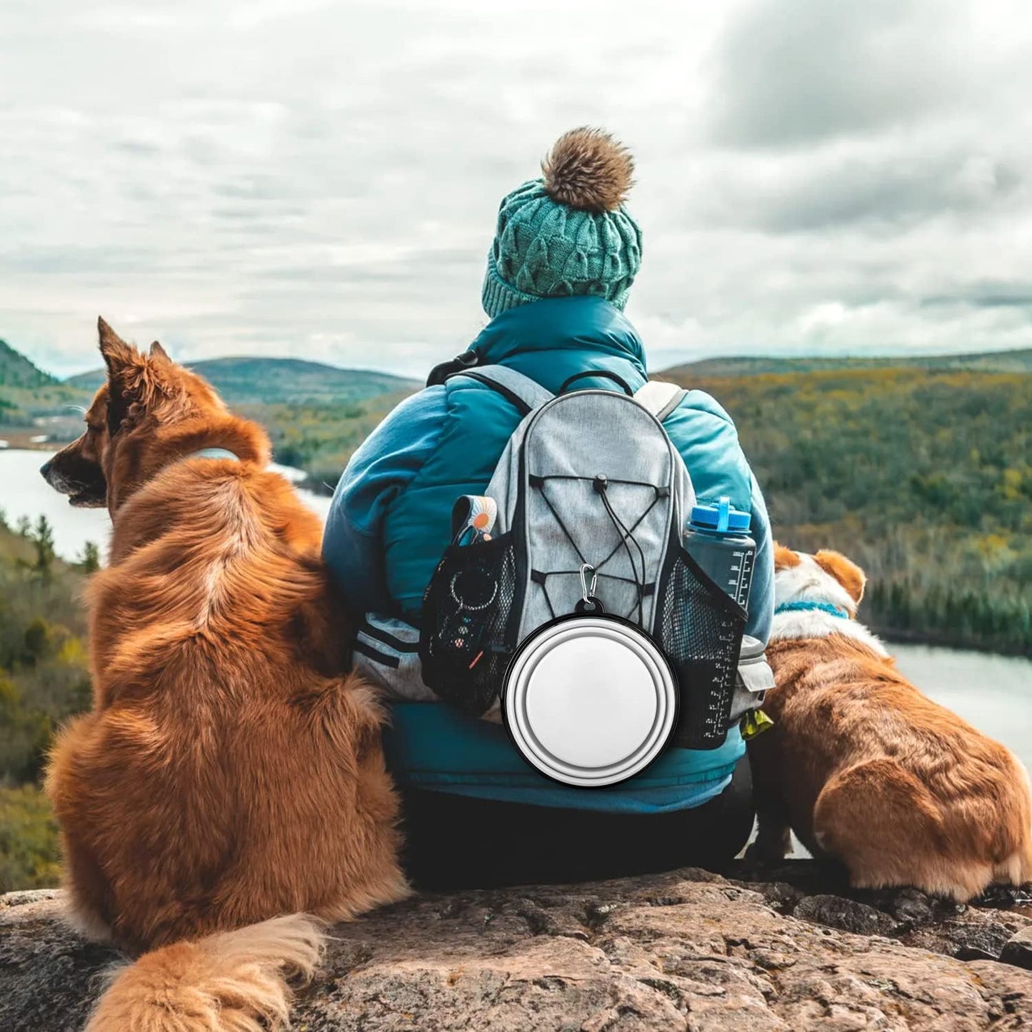 Collapsible Dog Bowl, Lightweight and Portable, Ideal for Outdoor, Camping, Hiking, Suitable for Dogs