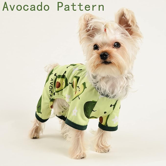 Dog Clothes for Small Dogs Boy Girl, Dog Pajamas Tiny Chihuahua Yorkie Spring Summer Shirt, Cute Puppy Outfit Pjs Jumpsuit Cat Onesie Apparel Pet Clothes