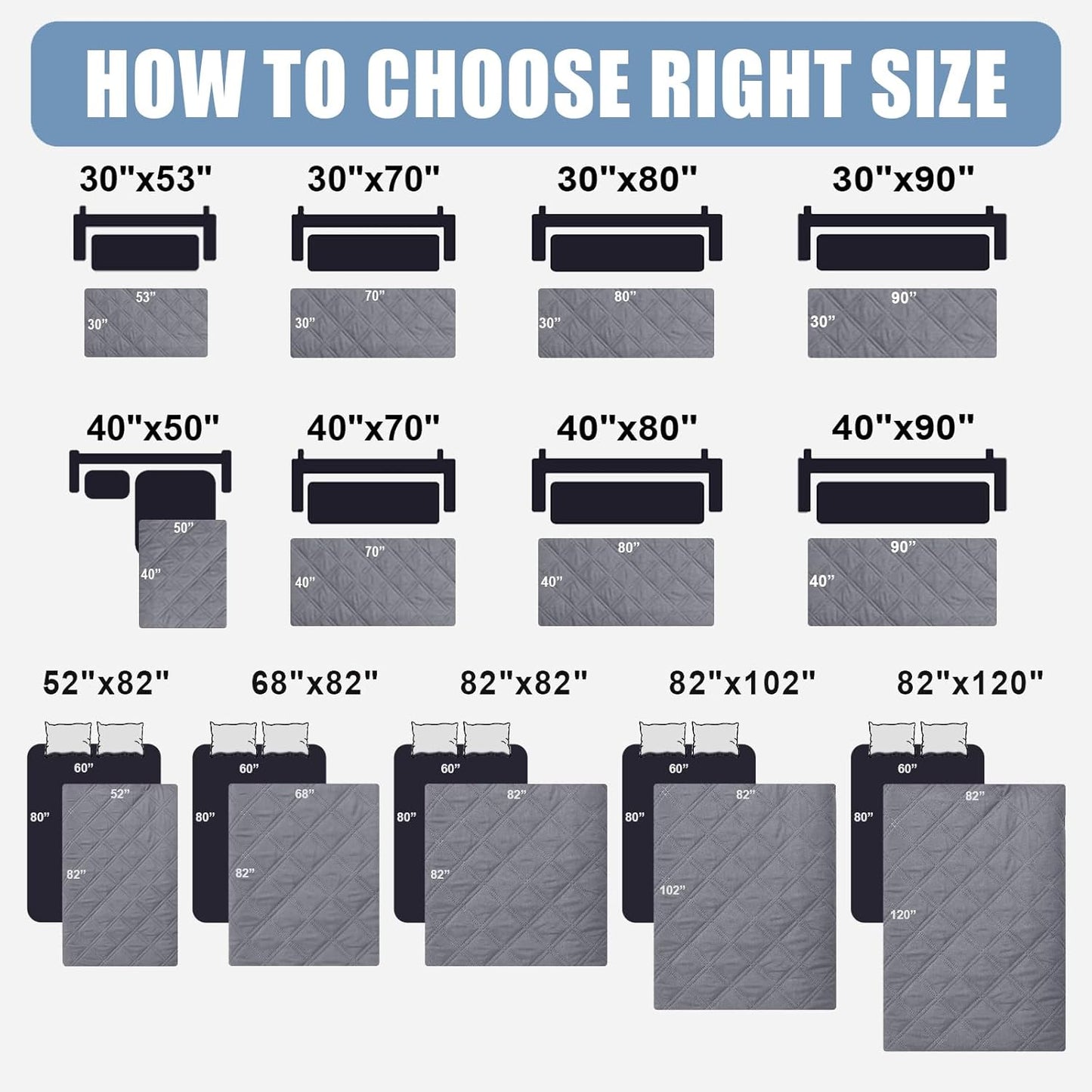 Smiry Waterproof Dog Bed Cover Pet Blanket, Soft Washable Dog Blanket for Furniture Bed Couch Sofa Reversible, Checkered (40"x80", Grey/Dark Grey)