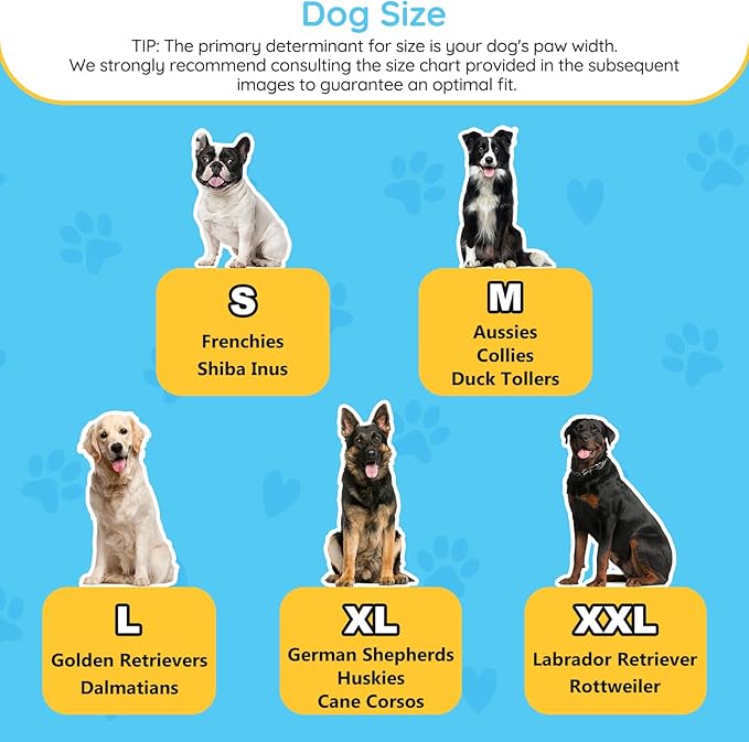 Dog Shoes for Hot Pavement Non-Slip Waterproof Dog Shoes for Medium Dogs Large Size Dogs Easy ON & Off Adjustable Easy-Clean for Beach Outdoor Black Size L: (3.5x2.63’’)(L*W)