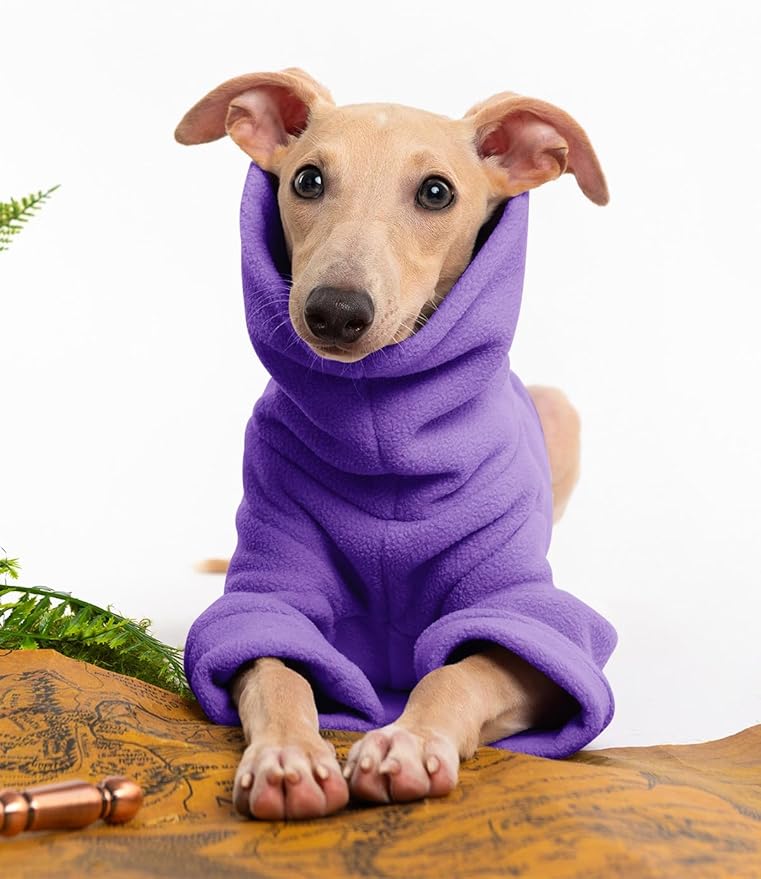 Dog Fleece Sweater Turtleneck Long Sleeve Pullover Sweatshirt Warm Puppy Clothes for Small Medium Dogs