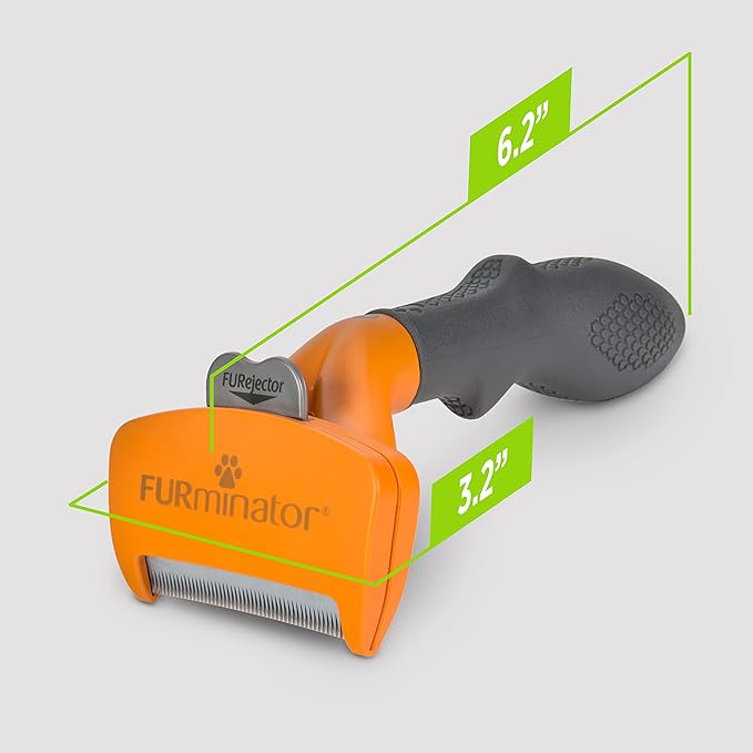 FURminator Medium Dog Undercoat deShedding Tool, Long Hair, Reduces Loose Hair from Shedding