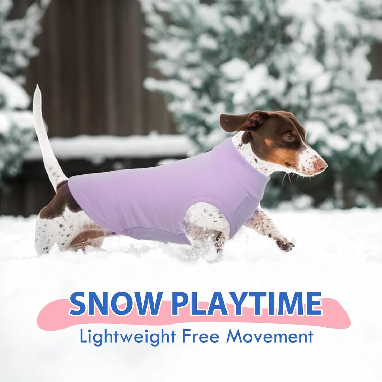 Stretch Fleece Dog Sweaters - Purple, L - Pullover Sleeveless Vest | Warm Stretchable Sweatshirt, Lightweight Breathablefor for Outdoor Movement,Dachshund,French Bulldog