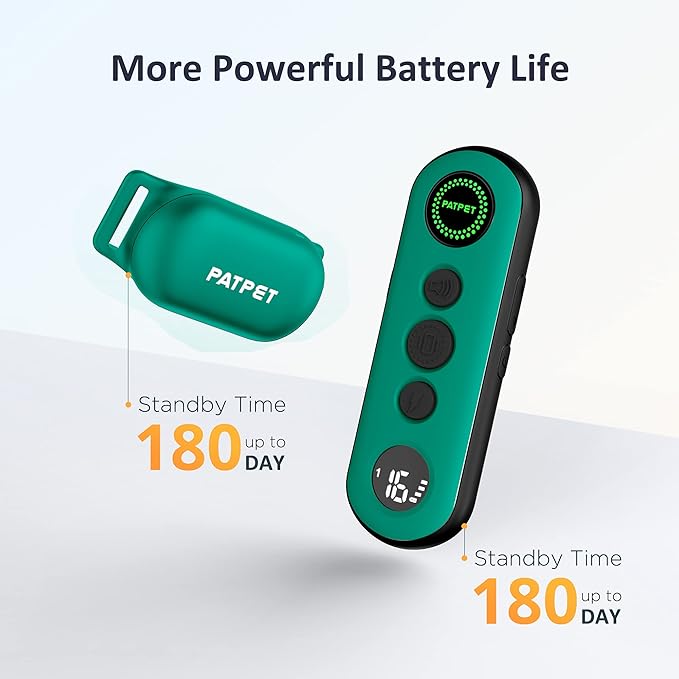 PATPET Dog Training Collar with Remote - Electric Dog Shock Collar for Small Medium Large Dogs - 3 Adjustable Safe Modes, Rechargeable Waterproof E Collar for Dogs (8-120 lbs)