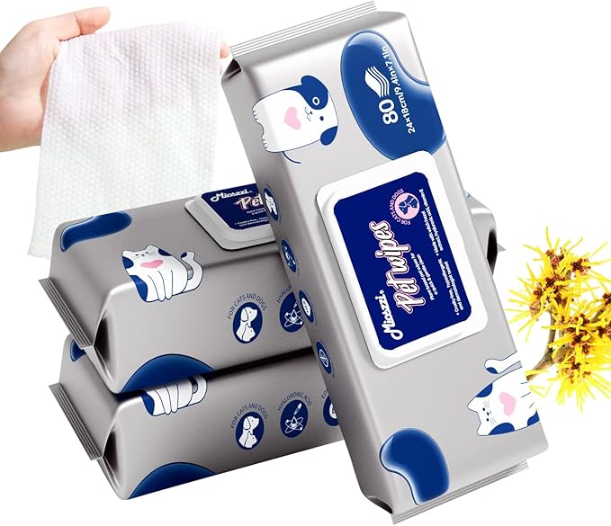 MIOSSZI 240 PCS Extra Thick Dog Cleaning Wipes for Paws and Butt Dog Wipes Cleaning Deodorizing Pet Wipes for Dogs & Cats Puppy Wipes for Dogs Grooming Wipes