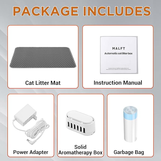 Premium 90L Automatic Cat Litter Box – Self-Cleaning Litter Box, APP Remote Control, Odor-Free Cleaning, Pinch-Proof Design, Ideal for Multi-Cat Homes (Mat + Waste Bags Included)