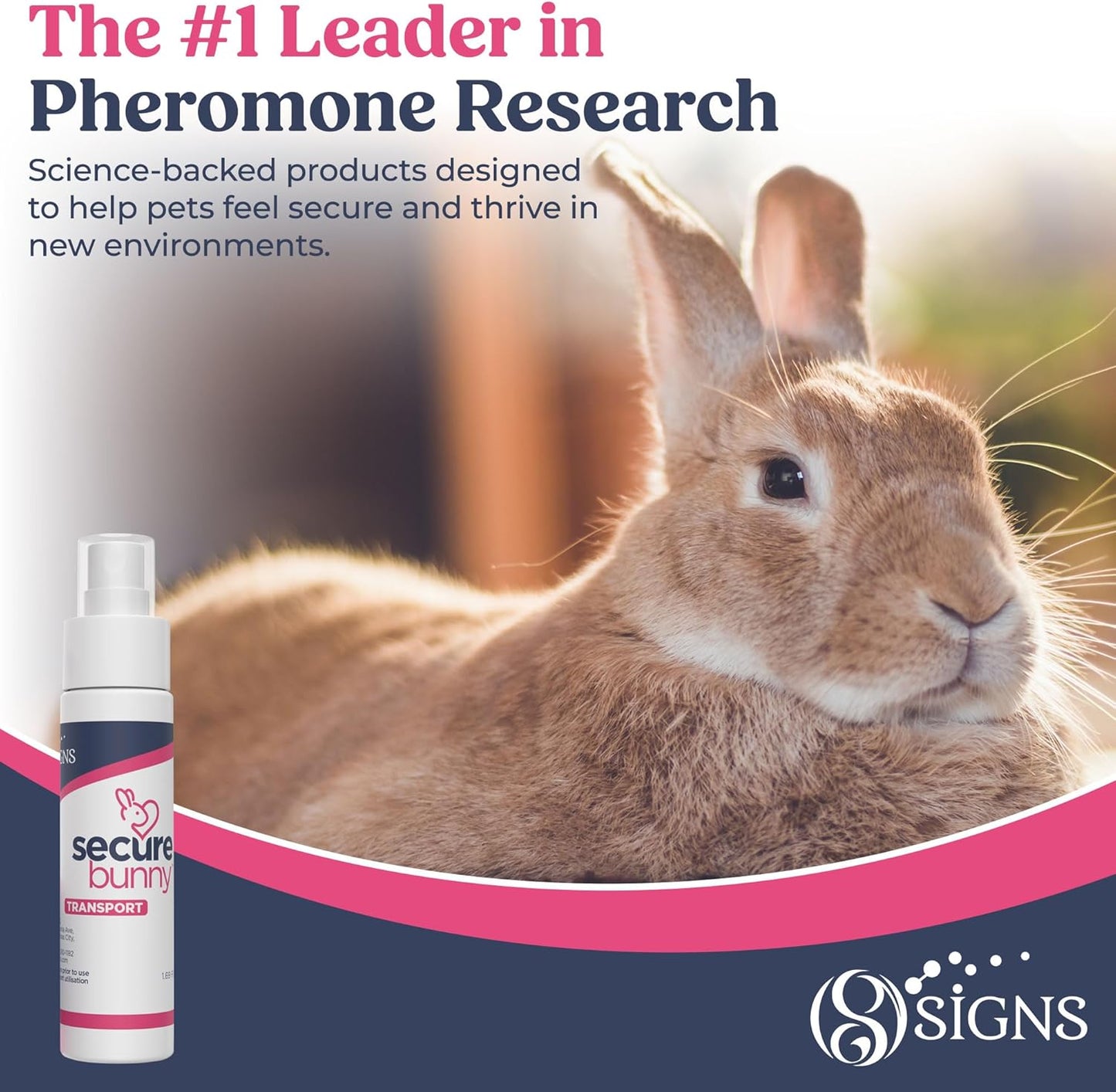 SecureBunny Transport, Water Based Calming Travel Spray, Naturally Supports Calm and Wellbeing, Naturally Relieving Anxiety and Stress