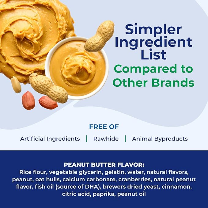 N-Bone Puppy Teething Rings Peanut Butter Flavor Dog Treat, 3 Count Bag, 3.6-oz