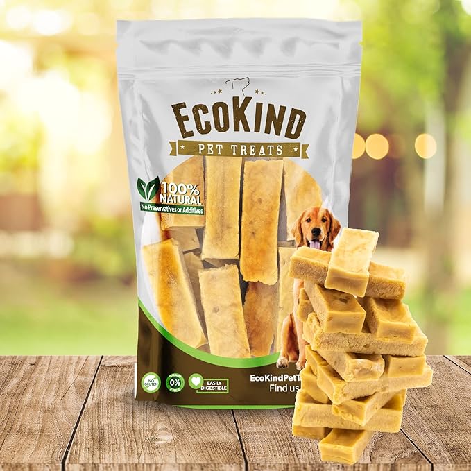 EcoKind Premium Gold Yak Cheese Himalayan Dog Chews, Healthy Dog Treats for Small Dogs, All Natural, High Protein Chew, Peanut Butter, Small - 16 Chews