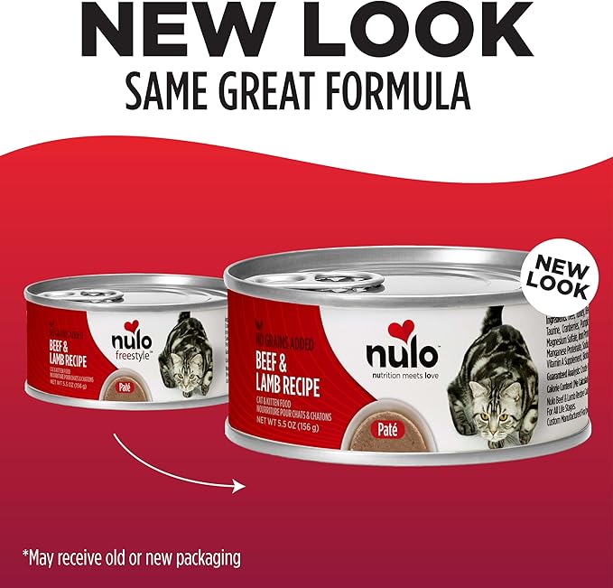 Nulo Beef & Lamb Recipe Pate Wet Canned Cat Food, 5.5 Ounce (Pack of 24)