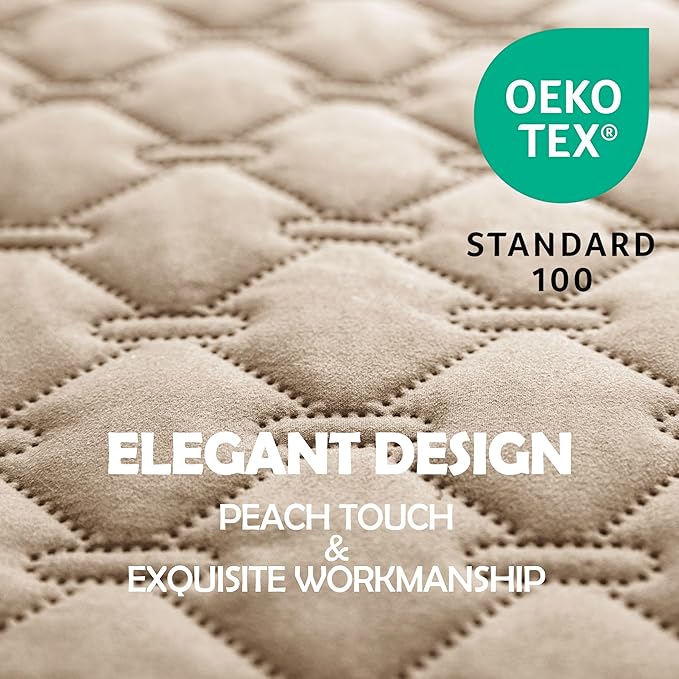 gogobunny 3X Stronger Waterproof Pet Blanket, Scratch Proof Furniture Protector for Dogs Cats, Reversible Cover 40x50 Inch, Dark Beige