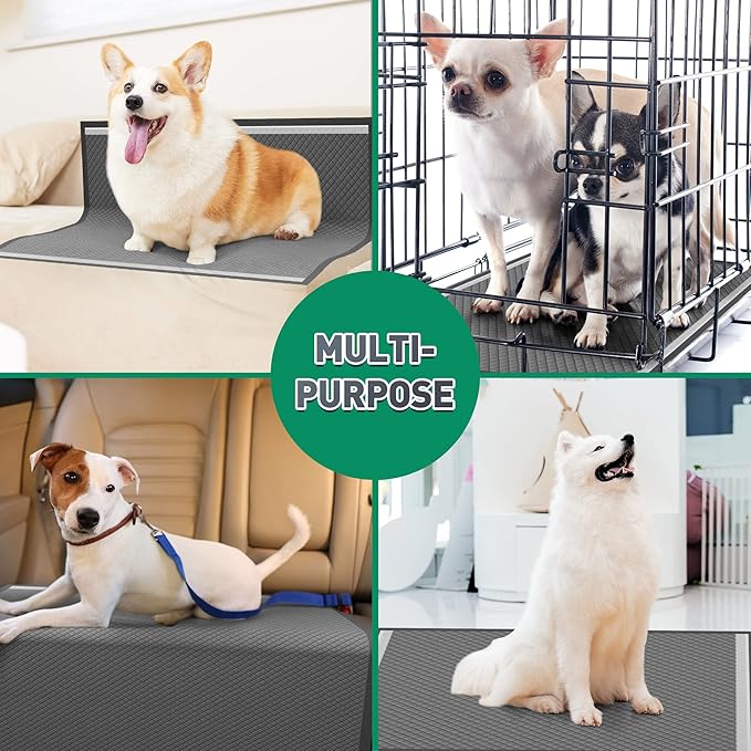 Boscute Odor-Control Super Absorbency Charcoal Puppy Pads, XXL 30"x36" Leak-Proof Pet Training Pee Pads with Adhesive Sticky Tape, Disposable Potty Pads for Dogs Cats Macaw, Black