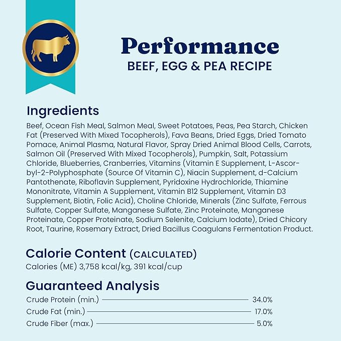 Solid Gold High Protein Dog Food Dry Dog Kibble - Premium Beef Protein & Digestive Probiotics for Energy, Muscle, Gut & Immune Support - Healthy Grain & Gluten Free Dogfood - Nutrientboost - 22 LB